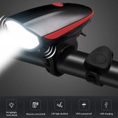XML-T6 LED 1200 Mah Su Geçirmez Far Kornalı Bisiklet Feneri - 2