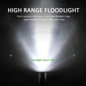 XML-T6 LED 1200 Mah Su Geçirmez Far Kornalı Bisiklet Feneri - 5
