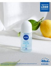 NIVEA Kadın Roll On Deodorant Fresh Natural Ter ve Ter Kokusuna Karşı 48 Saat Deodorant Koruması 50ml - 2