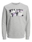 JACK JONES Yazılı Bisiklet Yaka Erkek Sweatshirt 12240211 thumbnail 1