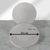 Güral Porselen Atina Fine Bone 6 lı Servis Tabağı Takımı, 25 cm - 2