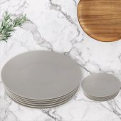 Güral Porselen Atina Fine Bone 6 lı Servis Tabağı Takımı, 25 cm - 3