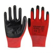 KAANFLEX KF-444-R KIRMIZI-SİYAH NİTRİL ELDİVEN  (12 ÇİFT) - 1