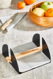 JOY KİTCHEN  Oval Peçetelik Metal-ahşap - 1