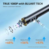 DEPSTECH Çift Lensli Endoskop Kamera, Işıklı, 1080P HD - 5m - 3