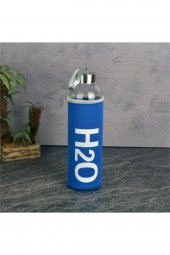 Tohana  H2o Mavi Kılıflı Cam Matara 750ml - 1