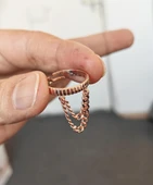 Taşsız Zincirli Gümüş Yüzük thumbnail 6