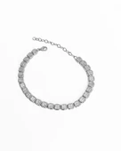 Beyaz Taşlı Gümüş Bileklik thumbnail 4