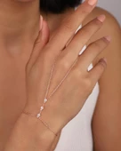 Damla Taşlı Gümüş Şahmeran Bileklik - 1