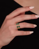 Renkli Taşlı Gümüş Yüzük thumbnail 1