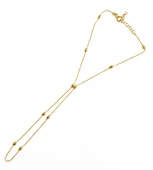 Taşsız Topçuklu Zincir Gümüş Şahmeran Bileklik - 5