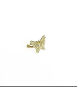 Baget Taşlı Gümüş Kelebek Yüzük - Ayarlanabilir Ölçü - 3