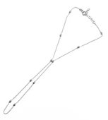 Taşsız Topçuklu Zincir Gümüş Şahmeran Bileklik - 2