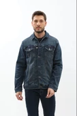 Erkek Likralı Jean Ceket - 1