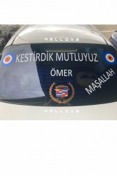 Sünnet Arabası Yazısı Süsleme Komik Yazı Nazar Boncuklu Maşallah İsim ve Yazılı Özel Etiket - 2