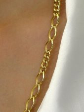 Trend Figaro Zincir 55 cm Uzunluk 14 Ayar Altın Kolye thumbnail 3