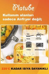 Pisirme Kagidi 50 adet Airfryer Xxl Xl Yagli Kagit Xiaomi Philips Tüm Markalara Uyumlu Yuvarlak - 2