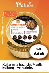 Pisirme Kagidi 50 adet Airfryer Yagli Kagit Xiaomi Philips Air Fryer Tüm Markalara Uyumlu Yuvarlak - 1