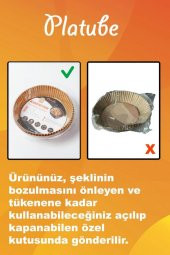 Pisirme Kagidi 50 adet Airfryer Yagli Kagit Xiaomi Philips Air Fryer Tüm Markalara Uyumlu Yuvarlak - 5