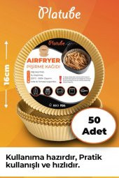 Pisirme Kagidi 50 adet Airfryer Yagli Kagit Xiaomi Philips Air Fryer Tüm Markalara Uyumlu Yuvarlak - 1
