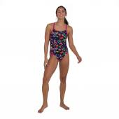 SPEEDO KADIN ANTRENMAN MAYOSU NEON FREESTYLER AF BLK/PURPLE 8-11714F397 thumbnail 4
