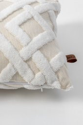 Jakarlı Kırlent 28x50 cm Mila Ekru - 2