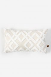 Jakarlı Kırlent 28x50 cm Mila Ekru - 1