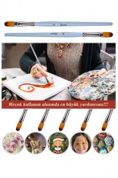 Kedi Dili Fırça No:22 1 Adet Sentetik Kıl Kedi Dili Brons Fırça Sanat Ve Hobi Akrilik Boya Yağlı Boya Guaj Boya - 3