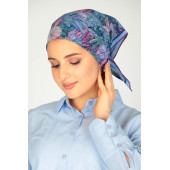Bandana, Kadın bandana, Erkek Bandana, Unisex Badana, Mavi desenli bandana. - 1