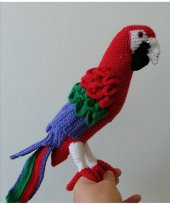 Sevimli Papağan Amigurumi Organik Oyuncak - 1