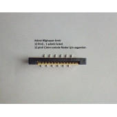 12 Pin 1Mm Adımlı Dik Flex Soketi Flex Ffc Konnektörü 12-1-Dik thumbnail 2