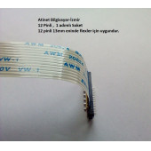 12 Pin 1Mm Adımlı Dik Flex Soketi Flex Ffc Konnektörü 12-1-Dik thumbnail 4