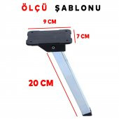 Sofra Ayağı Metal Plastik Siyah Taban Katlanır Yer Sofrası Sini Altı 20 cm - 2