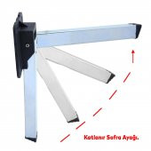 Sofra Ayağı Metal Plastik Siyah Taban Katlanır Yer Sofrası Sini Altı 20 cm - 3