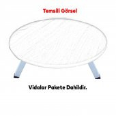 Sofra Ayağı Metal Plastik Siyah Taban Katlanır Yer Sofrası Sini Altı 20 cm - 5