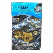 Arma Baskılı Mini Blok Poşet Torba - No : 1 - 22x35 Cm. - Siyah - 100 Adetlik 5 Paket - 2