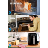 DolphFin Xiaomi 3.5 Lt Uyumlu Airfryer Hava Fritözü Ekmek Kızartma Rafı 15 Cm SMRT-108 - 4