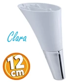 Clara Mobilya Kanepe Sehpa TV Ünitesi Baza Koltuk Ayağı Beyaz Krom Renk 12 cm (4 Adet) - 5