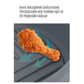 DolphFin Air Fryer Silikon Pişirme Kabı Yemek Ve Kek Kalıbı Xiaomi 3,5l Ve Philips 4,1l Uyumlu   MAVİ - 6