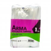 Naksan Arma Şeffaf Naylon 2 lik 23x36 Cm. Bakkaliye Poşeti Torbası - 1 Kg. - Ort. 190 Adet - 1 Paket - 1