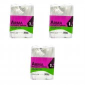 Naksan Arma Şeffaf Naylon 2 lik 23x36 Cm. Bakkaliye Poşeti Torbası - 1 Kg. - Ort. 190 Adet - 3 Paket - 1