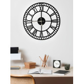 ALPHA METAL DESIGN Roma Rakamlı Duvar Saati - 41X41 Cm Metal Duvar Saati - Siyah Duvar Saati AMD3060 - 2