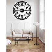 ALPHA METAL DESIGN Roma Rakamlı Duvar Saati - 41X41 Cm Metal Duvar Saati - Siyah Duvar Saati AMD3060 - 4