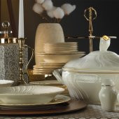 Koleksiyon Evaliza Caserta Gold 60 Parça Yemek Takımı - 1