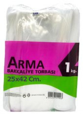Naksan Arma Şeffaf Naylon 3 lük 25x42 Cm. Bakkaliye Poşeti Torbası - 1 Kg. - Ort. 140 Adet - 1 Paket thumbnail 2
