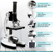 AmScope 120X-1200X 52'li Çocuklar için Acemi Mikroskop Kök Kiti - 2