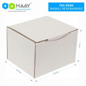 HAAY AMBALAJ 12,5x10,5x8cm Beyaz Kilitli Kutu (25 Adet) - 1