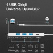 Coofbe Type-C Dönüştürücü 5in1 Type-C Hub Type C to Usb Dönüştürücü 4 Usb Portlu Adaptör Hub Çoklayıcı - 4