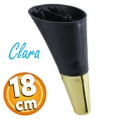 Clara Mobilya Kanepe Sehpa TV Ünitesi Baza Koltuk Ayağı Siyah Gold Renk 12 cm (4 Adet) - 2