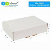 HAAY AMBALAJ 24x16,5x6cm Beyaz E-ticaret Kargo Kutusu (20 Adet) - 2